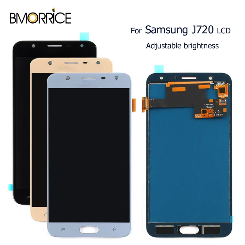 ЖК дисплей для Samsung Galaxy J7 Duo J720 J720F SM кодирующий преобразователь сенсорного экрана