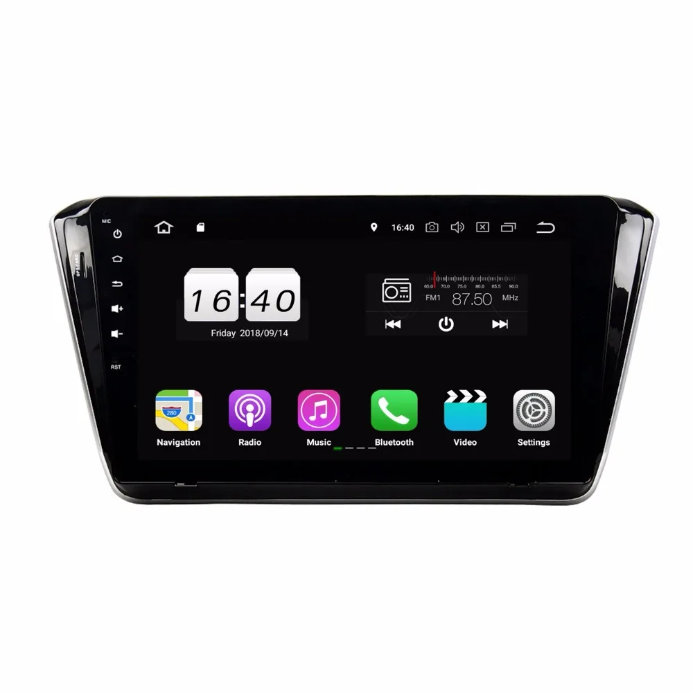 10 1 &quotAndroid 8 Автомобильная магнитола gps мультимедиа головное устройство для Skoda