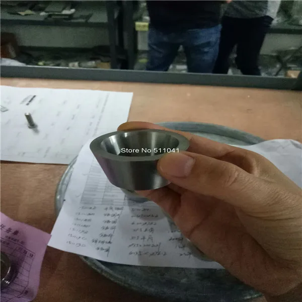 seamless Tungsten crucible 99.96% purity OD50mm Thick 3mm hight 30mm free shipping | Инструменты