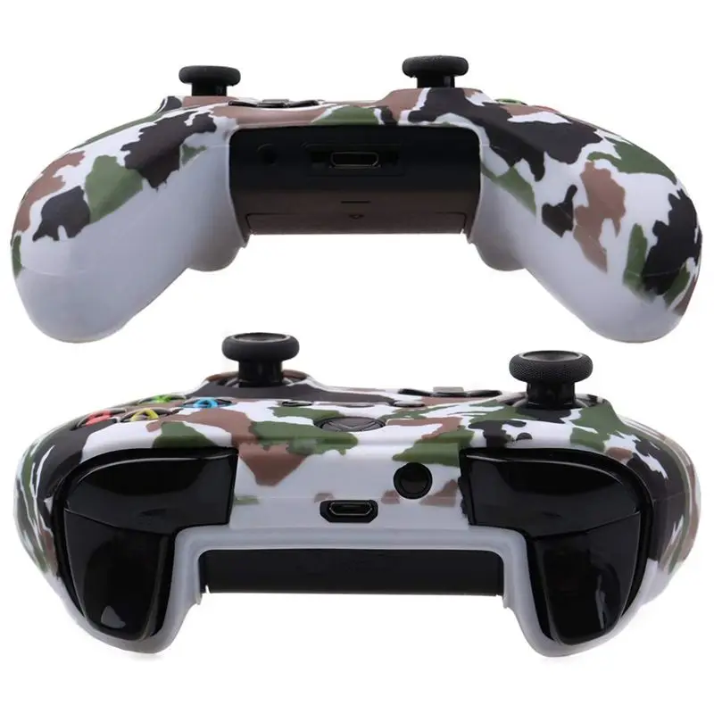 Водопроводный Камуфляжный силиконовый чехол для microsoft Xbox One X и Xbox One S контроллер x 1 с PRO thum