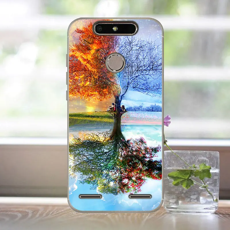 WCS FANATU zte V8 мини-Чехол, силиконовый мягкий ТПУ 5 дюймов, защитный чехол с принтом для zte Blade V8 mini V 8 mini чехол для телефона - Цвет: WCS