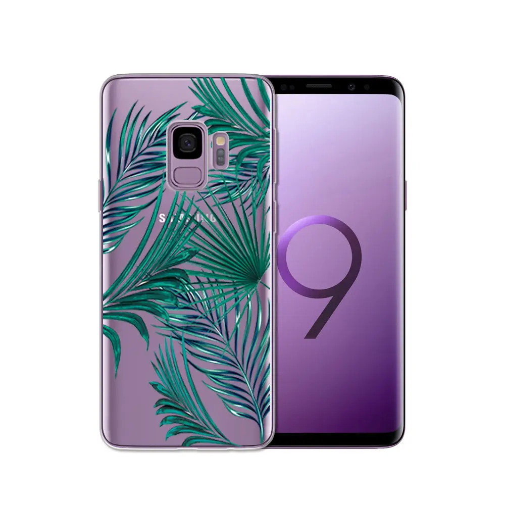 Окрашенные Чехлы для Samsung Galax s5 S6 S7 S8 S9 мягкий ТПУ чехол телефона edge Plus прозрачные