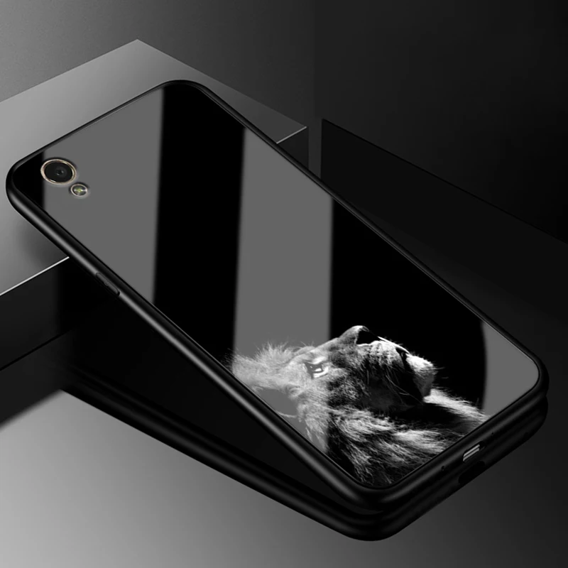 Для Oppo A37 чехол 5,0 ''стеклянная жесткая задняя крышка для Oppo A37 телефонный чехол s Черный силиконовый бампер Coque для OPPOA37 A 37 A37M A37F - Цвет: 3