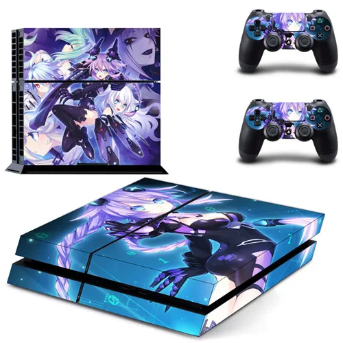 Аниме милая девушка Хацунэ Мику PS4 кожи стикеры Наклейка для sony playstation 4 консоли и 2 контроллеров PS4 кожи Стикеры винил - Цвет: DPTM0385