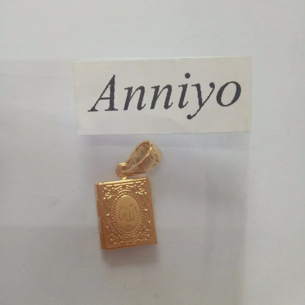 Маленькие ожерелья Anniyo для женщин/девушек подвеска Аллах золотого цвета