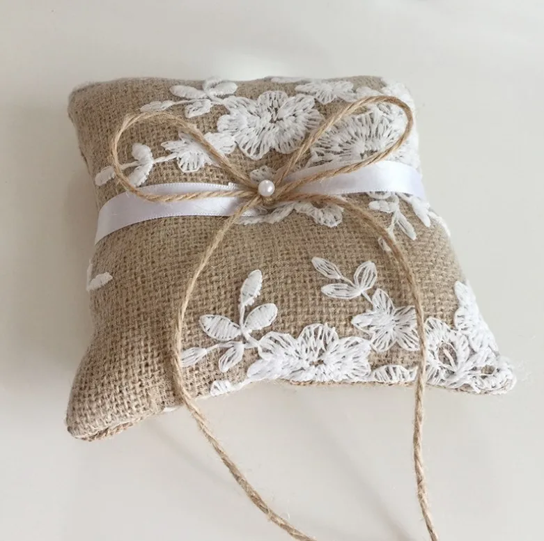 Новинка свадебное украшение подушка в форме кольца с вышивкой и цветами