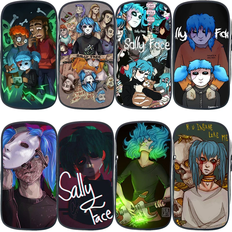 Чехол для карандашей Sally Face, сумки для студентов, милая вместительная сумка для карандашей для детей, мальчиков и девочек, повседневные школьные принадлежности, канцелярский чехол s