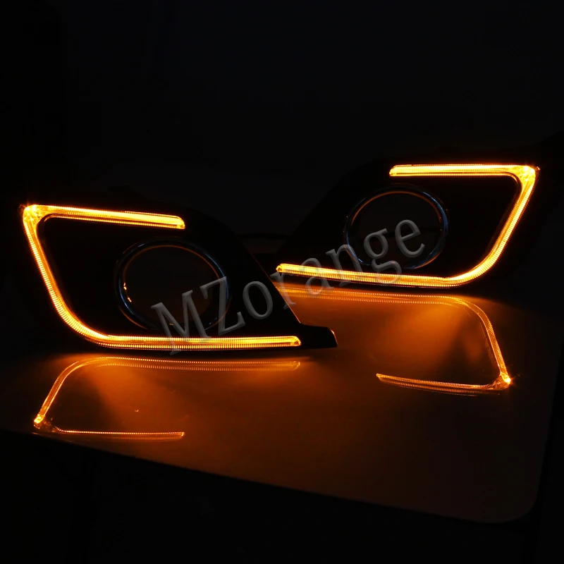 MZORANGE 2 типа для Nissan Sentra Sylphy светодиодный DRL дневные ходовые огни Дневные Противотуманные фары Крышка автостайлинг для автомобильных фар