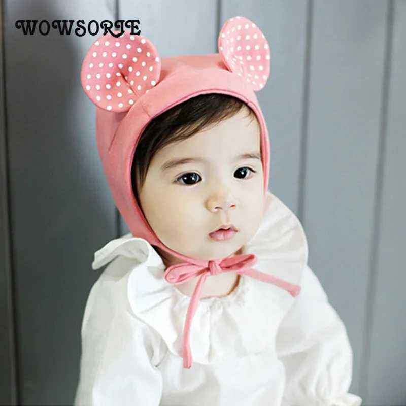 10 шт./лот новинка 2018 детская шапка на осень и зиму теплая с ушками для маленьких