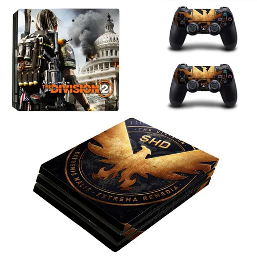 YSP4P-3247 Tom Clancys The Division 2 PS4 Pro наклейка для кожи для sony playstation 4 консоль и контроллеры PS4 Pro наклейка для кожи виниловая - Цвет: YSP4P-3247