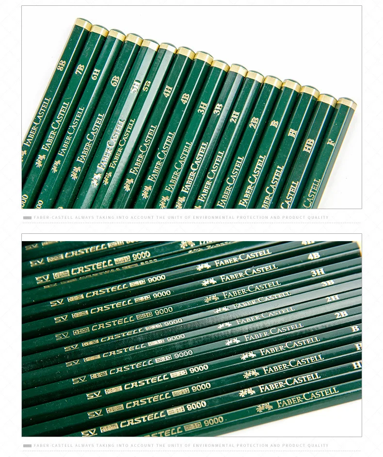 Faber Castell 16 шт. карандаш для рисования 8B 7B 6B 5B 4B 3B 2B B HB F H 2H 3H 4H 5H 6H Стандартные Карандаши для школьных эскизов набор карандашей