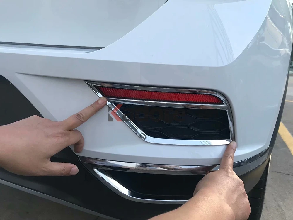 Для Volkswagen VW T-ROC TROC ABS хром пластик задний отражатель противотуманных фар Крышка лампы протектор отделка Аксессуары