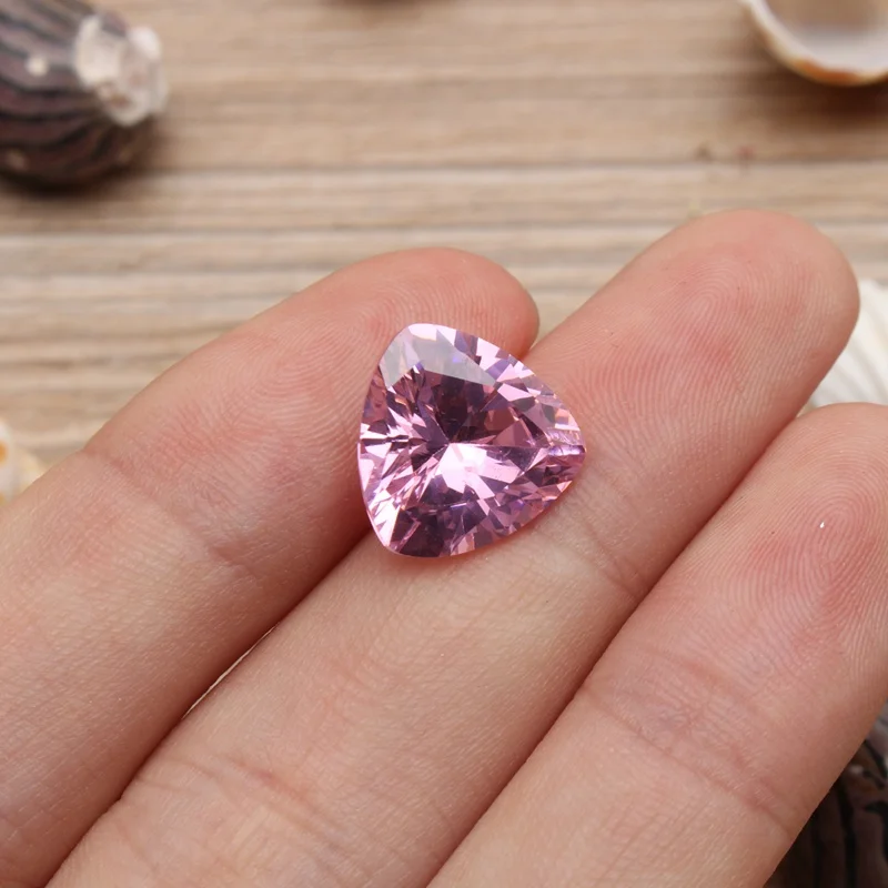 KIWarm 10.32ct ненагреваемый розовый сапфир 12 мм триллион огранки AAAA + цвет драгоценных