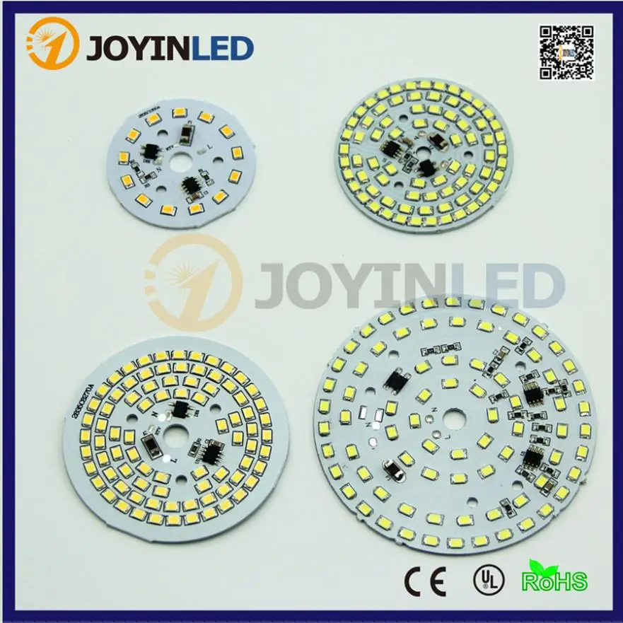 LED Dimmable интегрированный драйвер SMD2835 светодиодные лампы с печатной платой 9 Вт 12 15