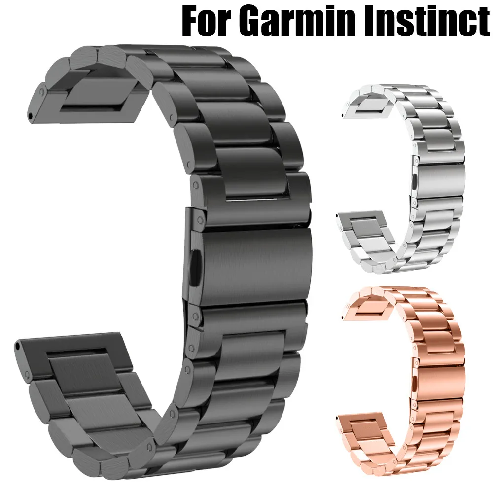 2019 New Stainless Steel Replacement Watch Band Strap Wristband For Garmin Instinct Watachband Sporting Goods Accessories | Электроника