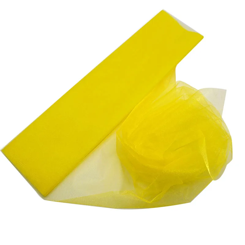 yellow 48 см* 10 метров, фатиновая ткань с кристаллами, органза, чистый марлевый элемент, сделай сам, юбка-пачка для девочек, украшение для свадебной вечеринки - Цвет: yellow
