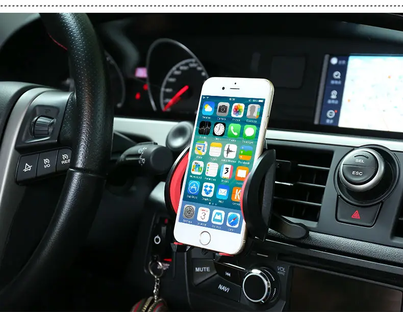 Универсальный автомобильный держатель для телефона с вентиляционным отверстием для Iphone 8, 7, 7, s, 6, 6s Plus, 5, для samsung Note 8, S8 Plus, S7 edge, подставка, поддержка