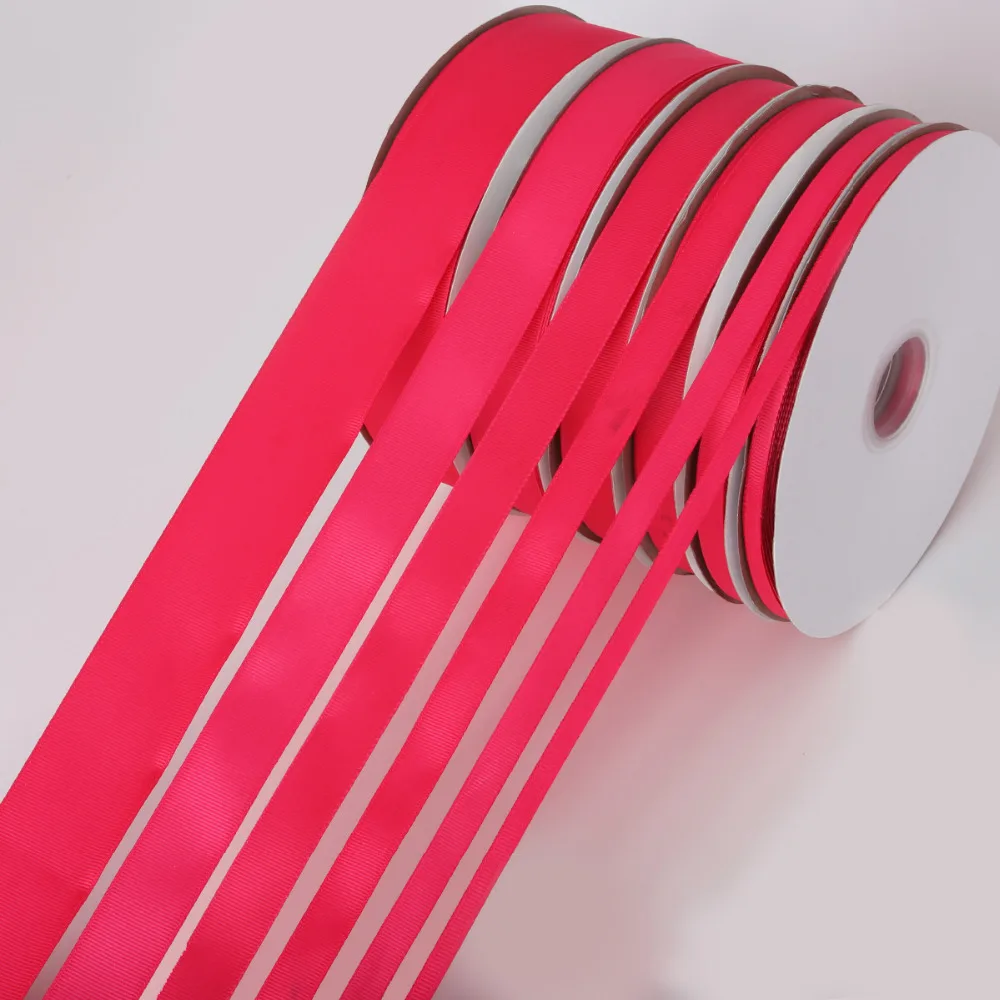 5 ярдов 7 10 15 20 25 38 мм фуксия цвет Grosgrain ленты банты для волос DIY головные уборы