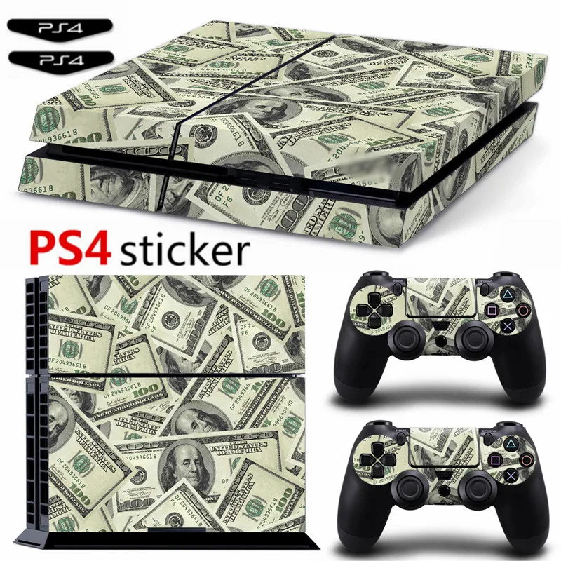 Наклейка долларов Ps4 виниловая обложка наклейка PS4 чехол для консоли и 2