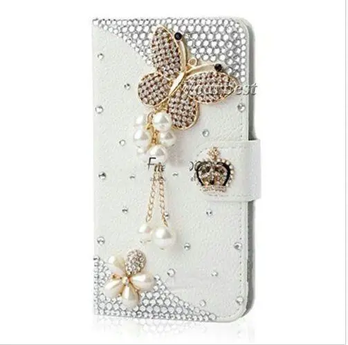 

3D Bling Crystal Rhinestone Diamond Flip Wallet Leather Phone Case For iPhone 7 6 6S Plus 5 5S SE 5C Samsung Galaxy Note 7 5 4 3