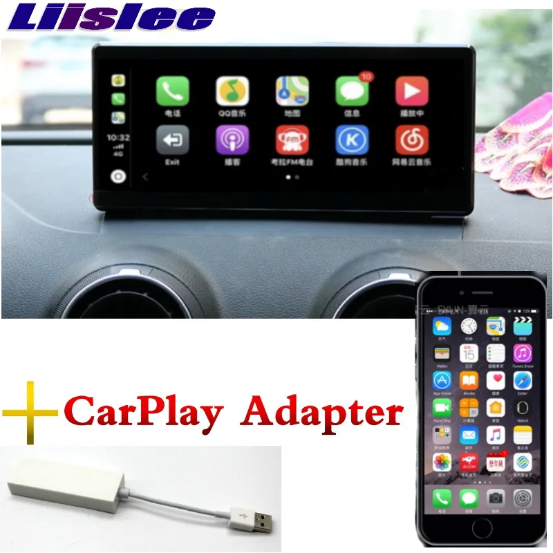 Lislee автомобильный мультимедийный плеер NAVI для Audi A3 2012~ MMI CarPlay адаптер радио WI-FI карта 3/4G SIM gps Экран навигации