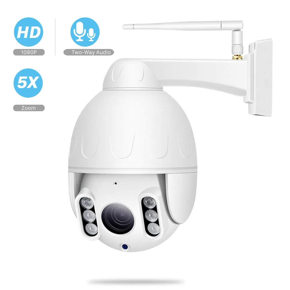 BESDER открытый мини PTZ 5X Оптический зум IP Камера 1080 P Wifi Скорость купол