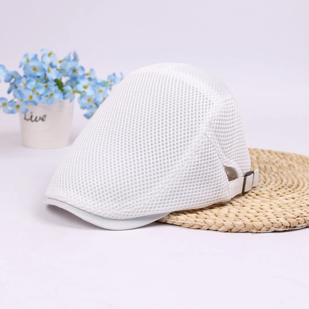 Berets Caps New Arrive Men Breathable Mesh Summer Hat Newsboy hat Ivy Cap Cabbie Beret Irish Flat Unise Sunscreen Hats | Аксессуары для