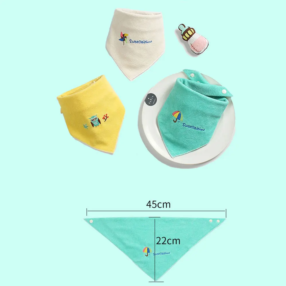 3 шт./компл. мягкая хлопковая бандана Слюнявчики для малышей детское платье