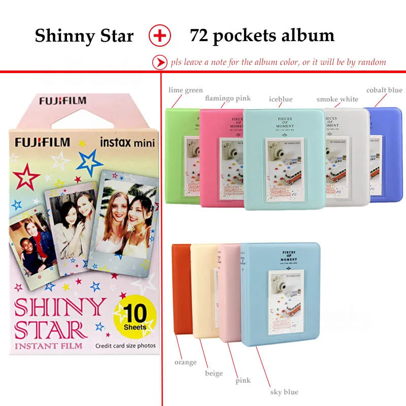 Fujifilm Instax Mini Film Shinny Star 10 листов для 9 8 7s 70 90 25 мгновенная полироидная камера принтер