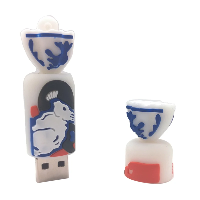 Новейший дизайн Флешка с мультяшным Белым Кроликом usb2.0 флэш накопитель 64 ГБ 32 16 8 4
