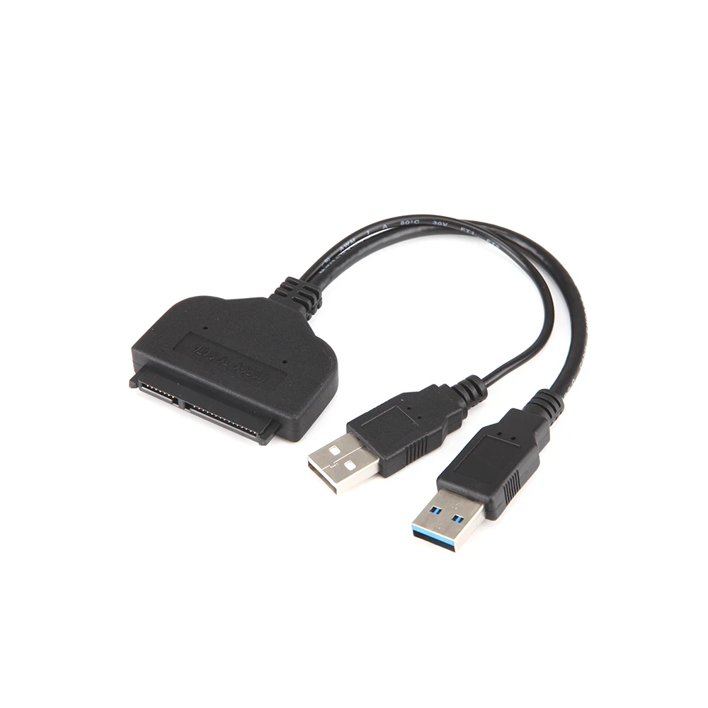 2 шт. USB3.0 + USB2.0 SATA 22Pin Кабель адаптер HDD жесткий диск с драйверами 0 м горячей замены
