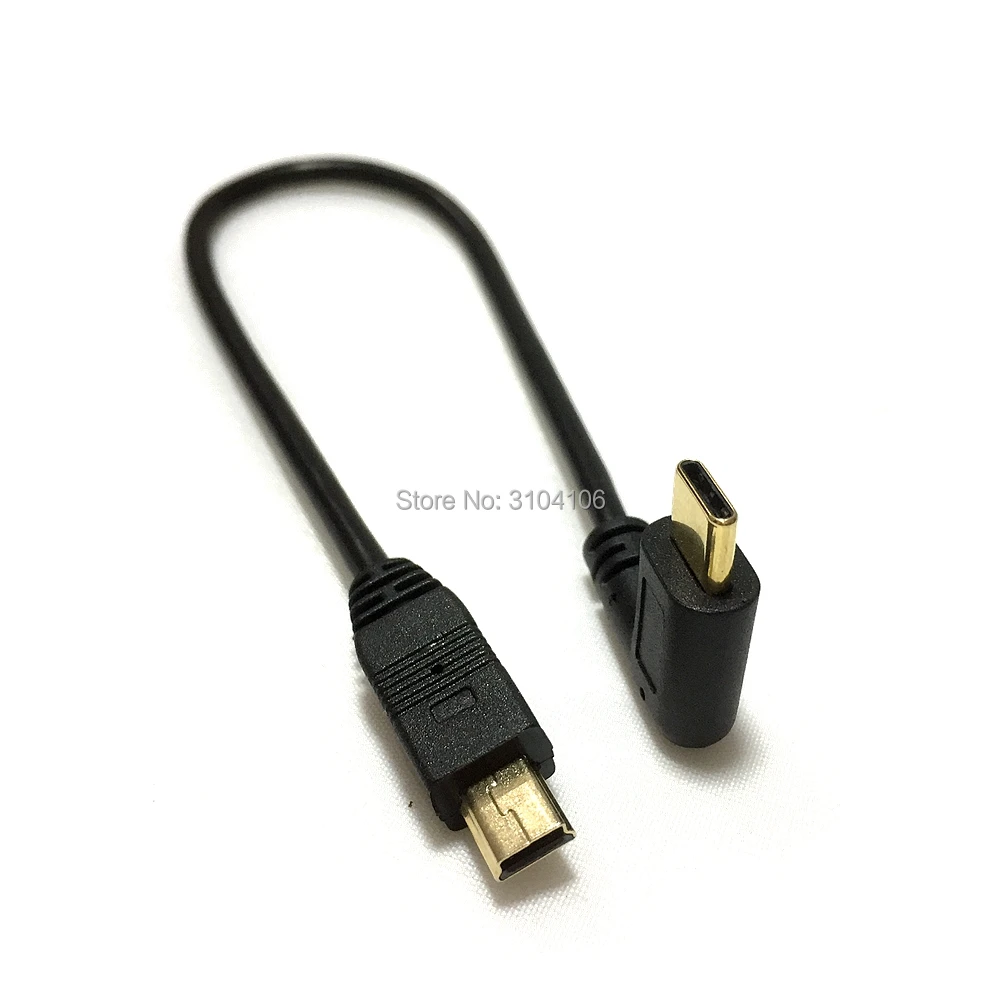 Высококачественный позолоченный штекер 20 см Короткий угол 90 градусов USB 3.1 type-c