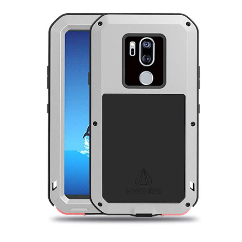 Love Mei Shockproof Waterproof Case for LG G7 Aluminum Metal Armor Cover Full Protection Tempered Glass Protector | Мобильные