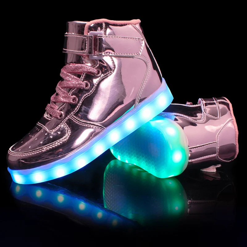 Для мальчиков Led детская обувь 2020 usb кабель для зарядки из сетчатого материала С