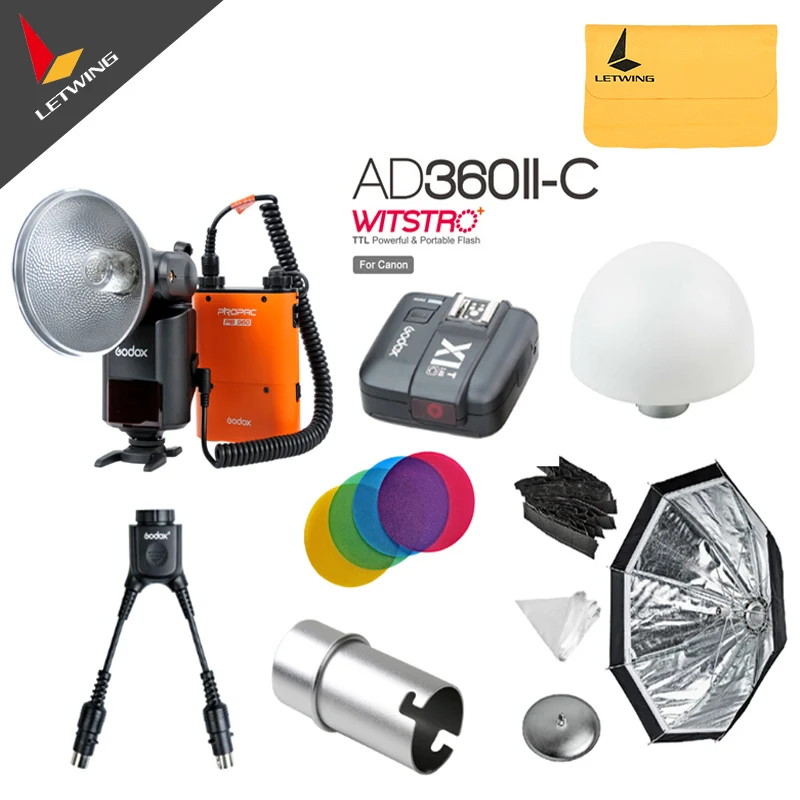 Godox ad 360 Mark II ad360ii c TTL Мощность ful вспышки Speedlite + PB960 Pack оранжевый x1c передатчик s15