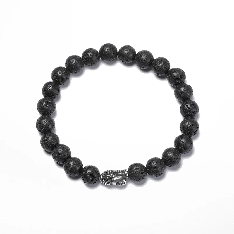 Модные мужские браслеты с бусинами из натурального камня 8 мм браслет