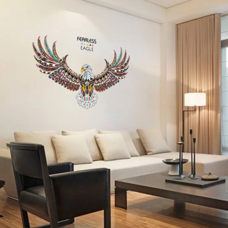Богемный стиль орел Настенная Наклейка домашний декор Холл спальня для детей