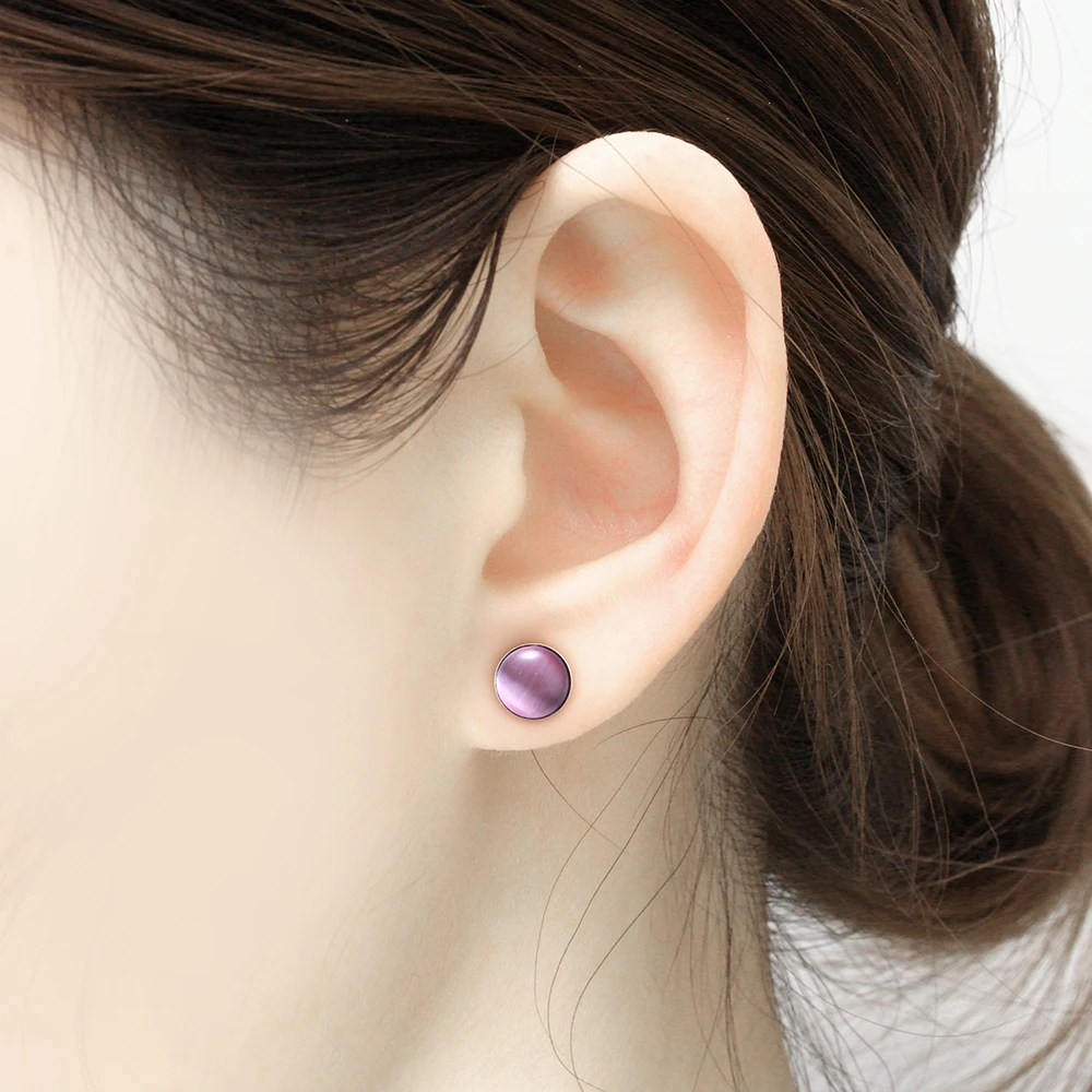 OUFEI опаловые серьги гвоздики для женщин ювелирные изделия из нержавеющей стали