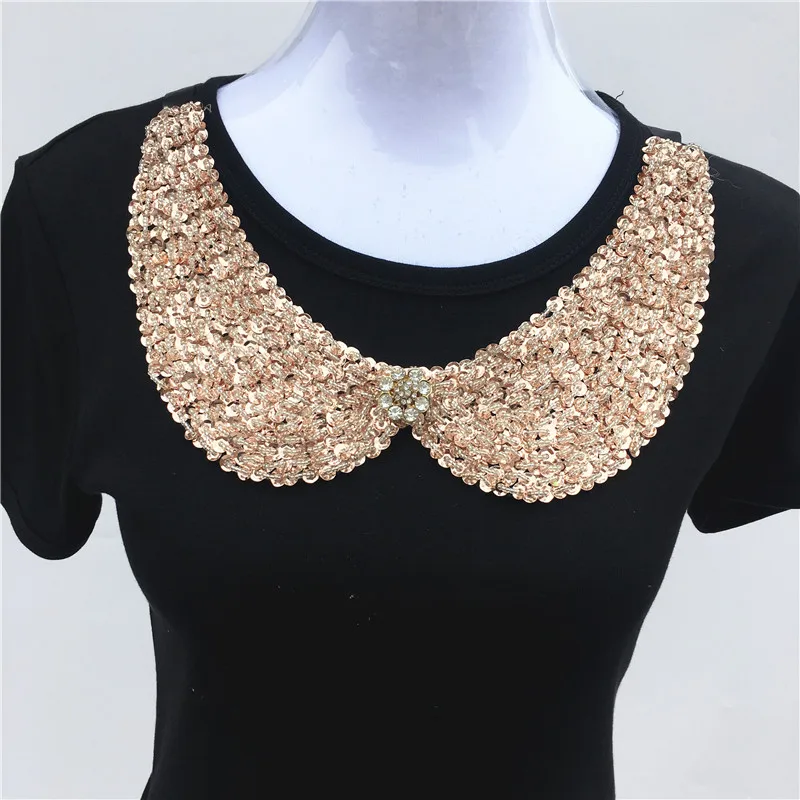 1 шт. роскошный Плетеный цветной деревянный бисер воротник с пайетками на