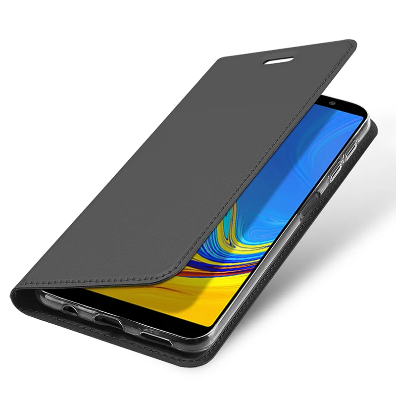 чехол на samsung Galaxy A7 2018 DUX DUCIS для Кожаный Роскошные флип самсунг галакси телефона |