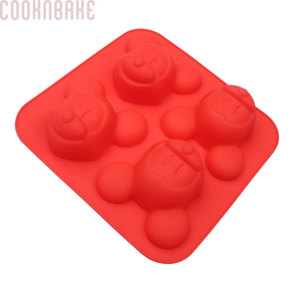 COOKNBAKE сделай сам искусственная форма для выпечки тортов с 4 отделениями мышь