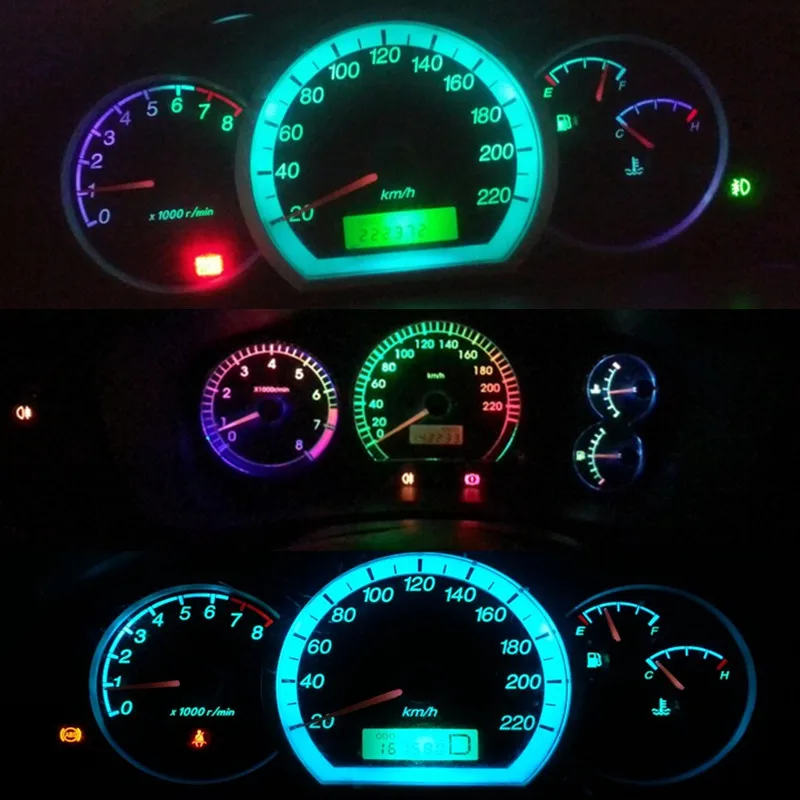 10 шт. авто автомобиль T10 T6.5 8SMD 1206 Чип светодиодный приборной панели метр Панель Светодиодный Светильник лампы белый/красный/синий/зеленый/желтый/голубой# CA4760
