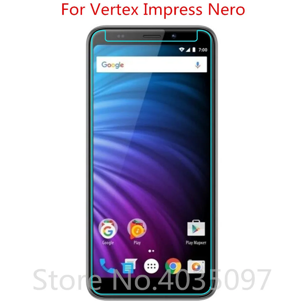 2 шт. закаленное стекло для Vertex Impress Nero защита экрана 9H 2.5D Защитное телефона