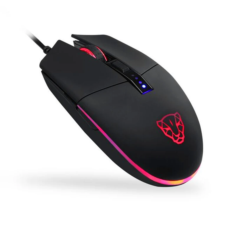 Motospeed V50 компьютерная Проводная игровая мышь 4000 Точек на дюйм 6 кнопок RGB