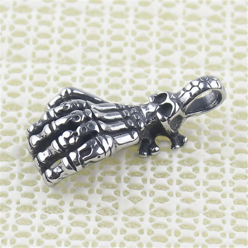 Fashion Men's Jewelry 316L Stainless Steel Skull Hand Pendant | Украшения и аксессуары
