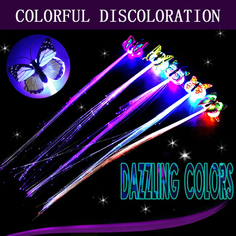 

3pc Girls LED Flashing Hair Braid Glowing Luminescent Hairpin Novetly Hair Ornament Led Toys New Year Party Christmas Gift