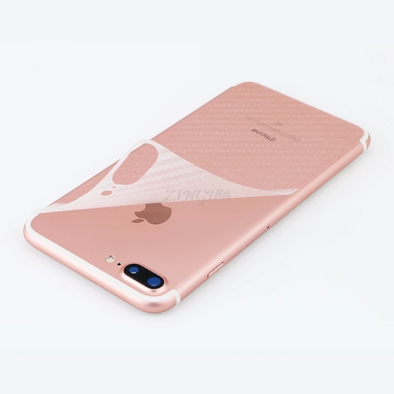 2 шт./партия прозрачная задняя наклейка из углеродного волокна для iPhone 8/7 4 7