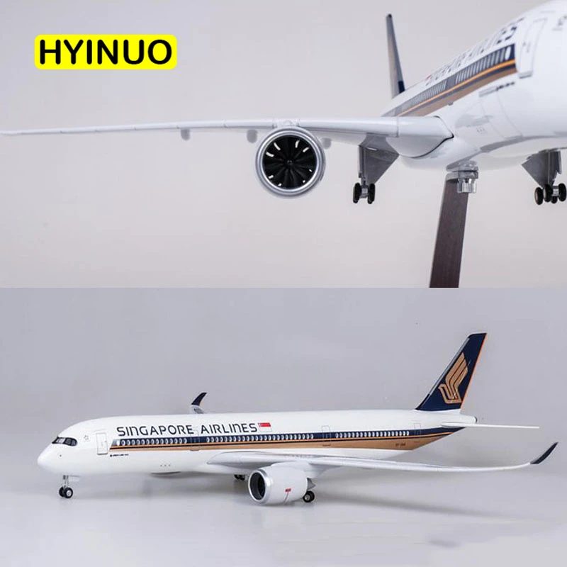 47 см 1/142 масштаб самолета Airbus A350 сингапурская модель W светильник литье под