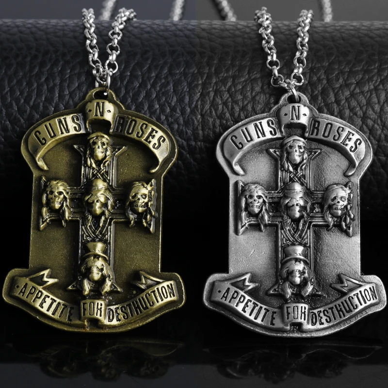 Dongsheng 2018 музыкальная группа GnR Guns N Roses ожерелье крутые вентиляторы кулон Модные