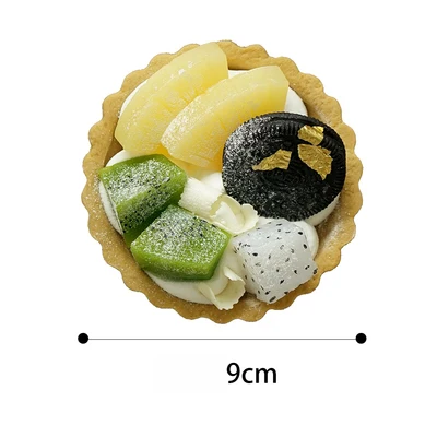 SWEETGO искусственный фруктовый пирог, искусственный десерт, глина, фруктовый пирог, модель для торта, витрина, клубника, кекс - Цвет: Cherry